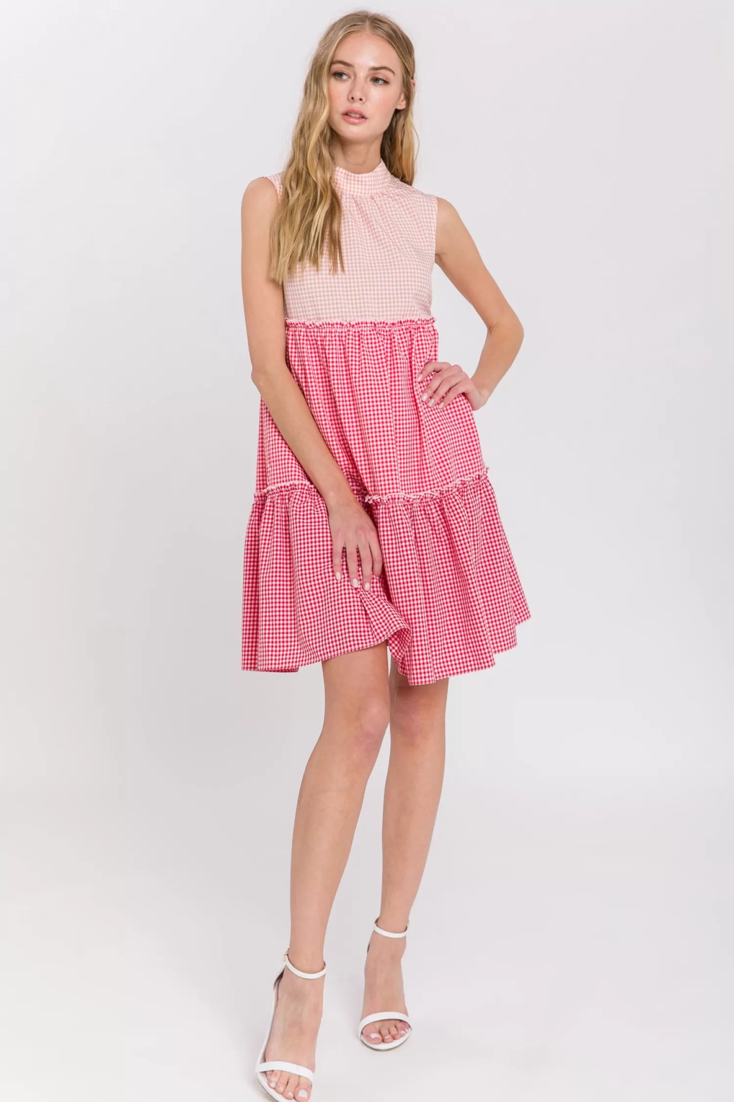 Cheap Check Color Block Mini Dress Mini Dresses | Frills And Thrills