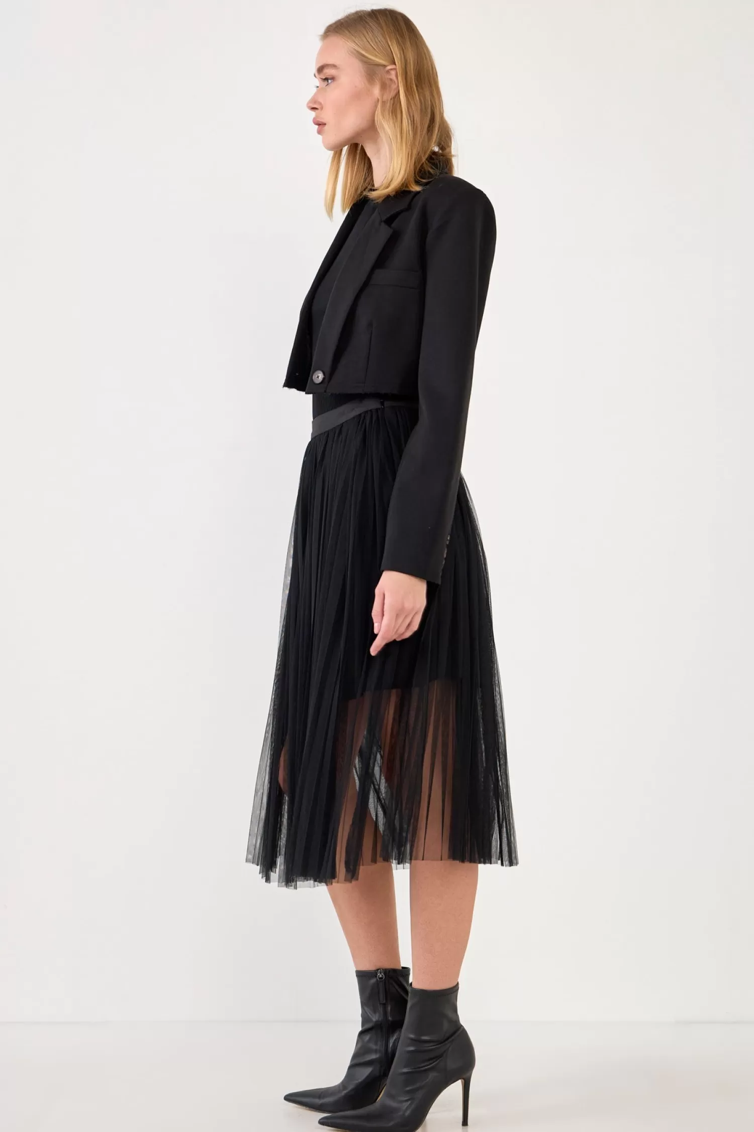 Cheap Mesh Combo Pleats Skirt Best Sellers | Bottoms