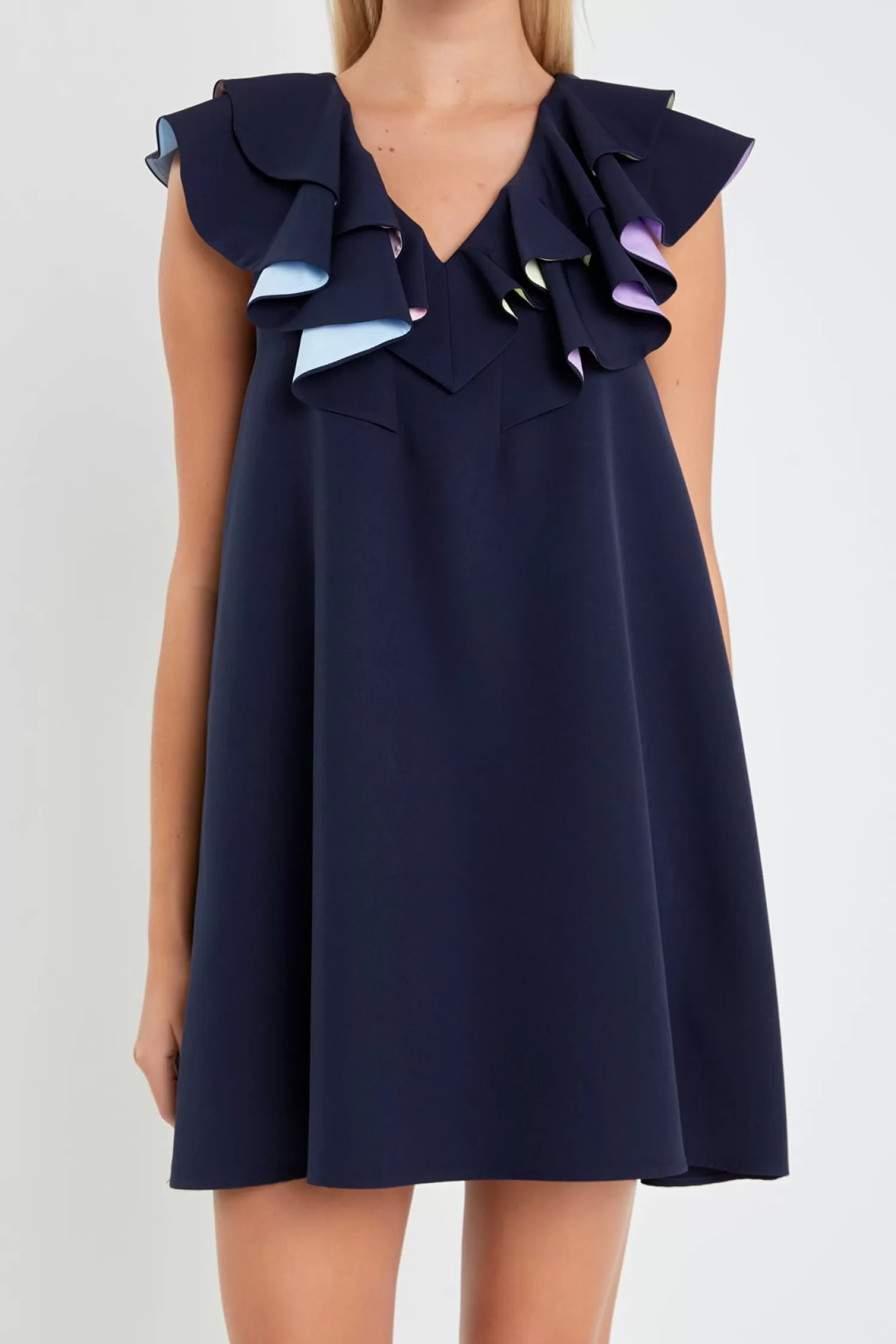 Discount Multi Color Contrast Mini Dress Best Sellers | Night Out
