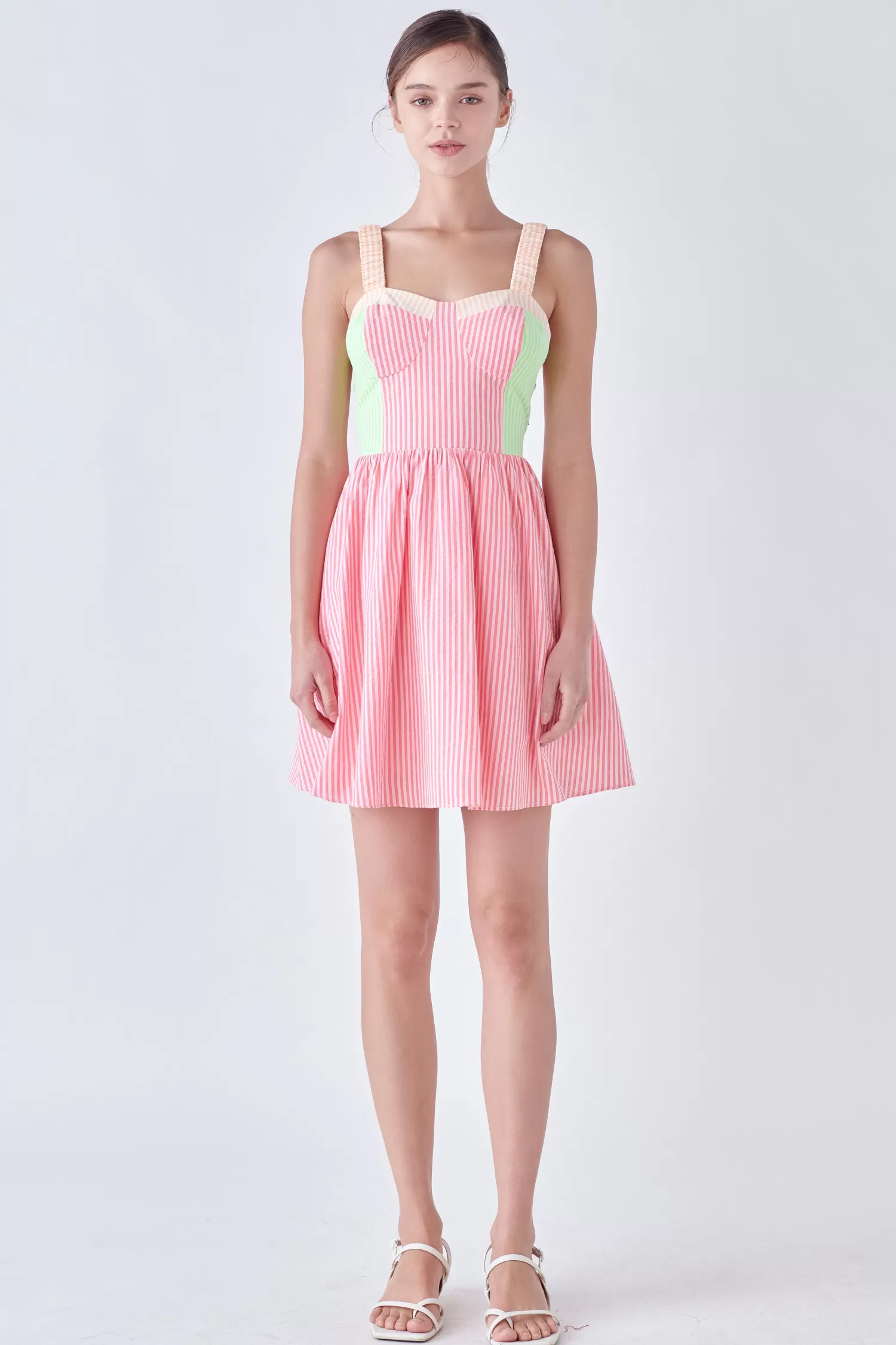 Sale Color Striped Mini Dress Mini Dresses | Party Dresses
