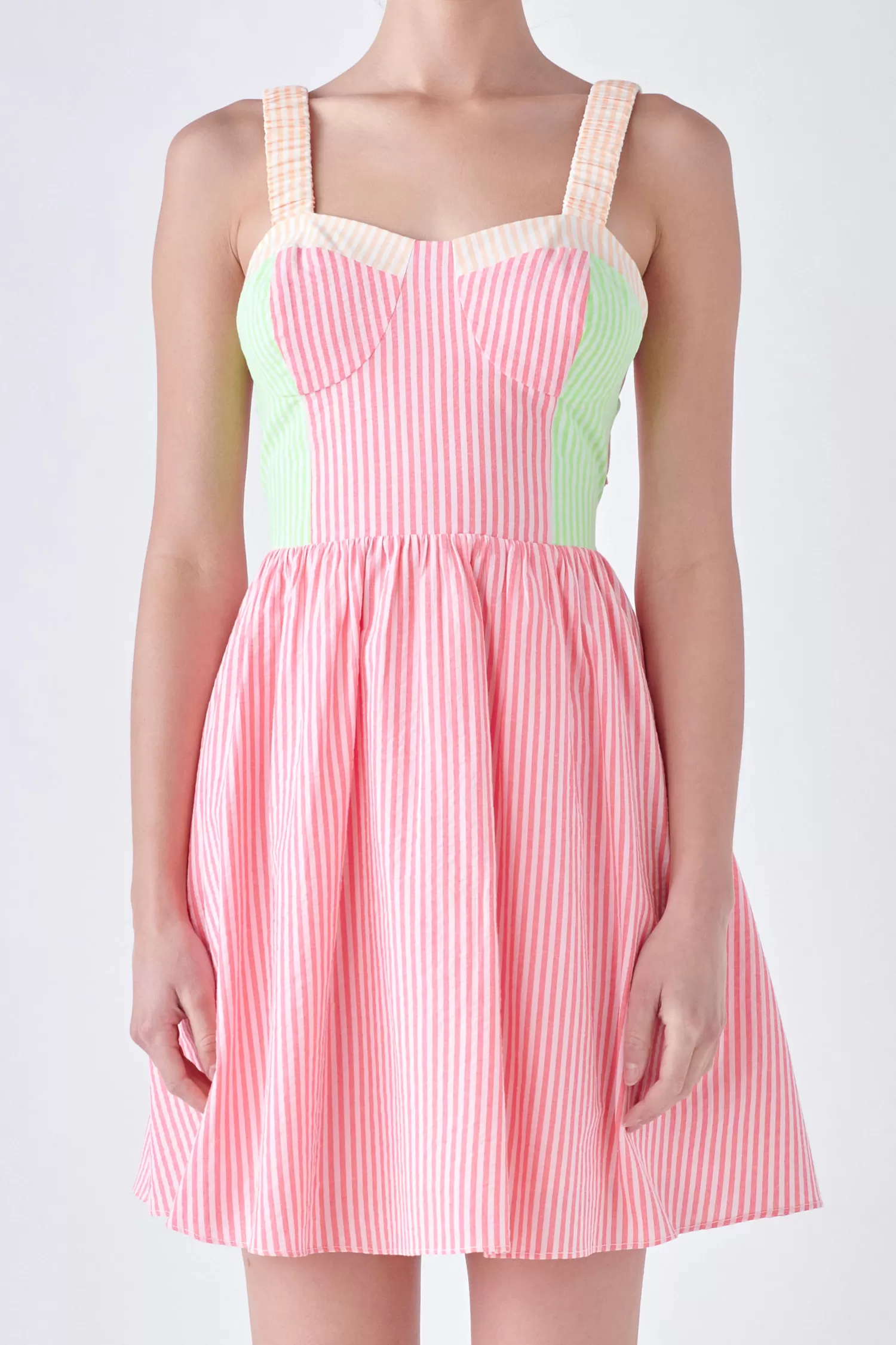 Sale Color Striped Mini Dress Mini Dresses | Party Dresses