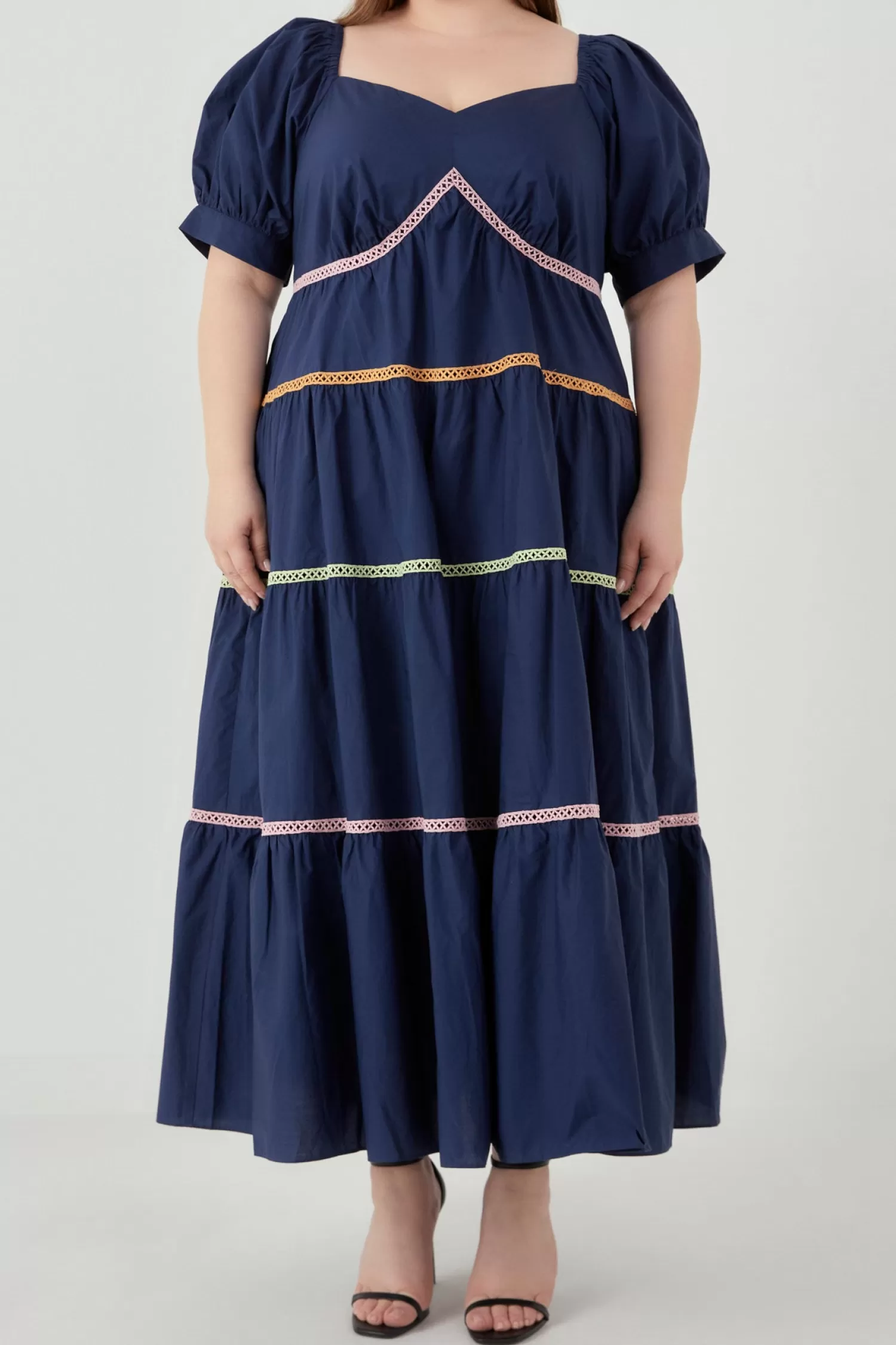 Online Multi Color Trim Midi Dress Midi Dresses | Lounge & Casual