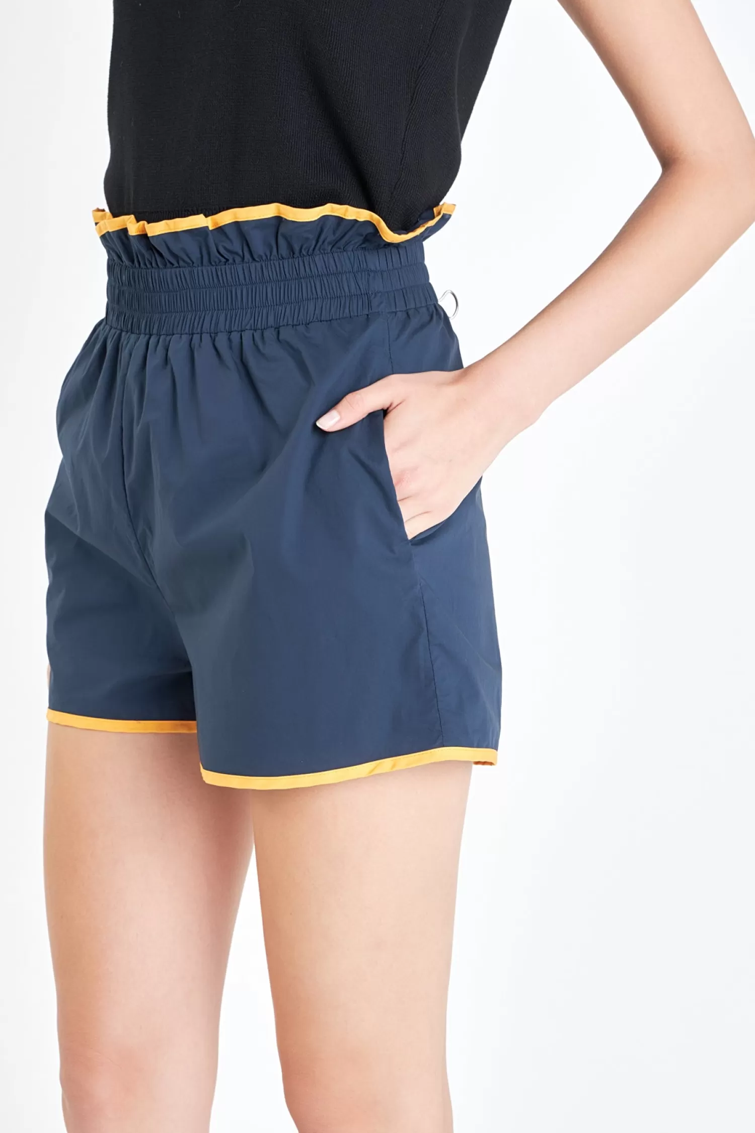 Cheap Shorts with Colorblock Binding Mini Dresses | Shorts