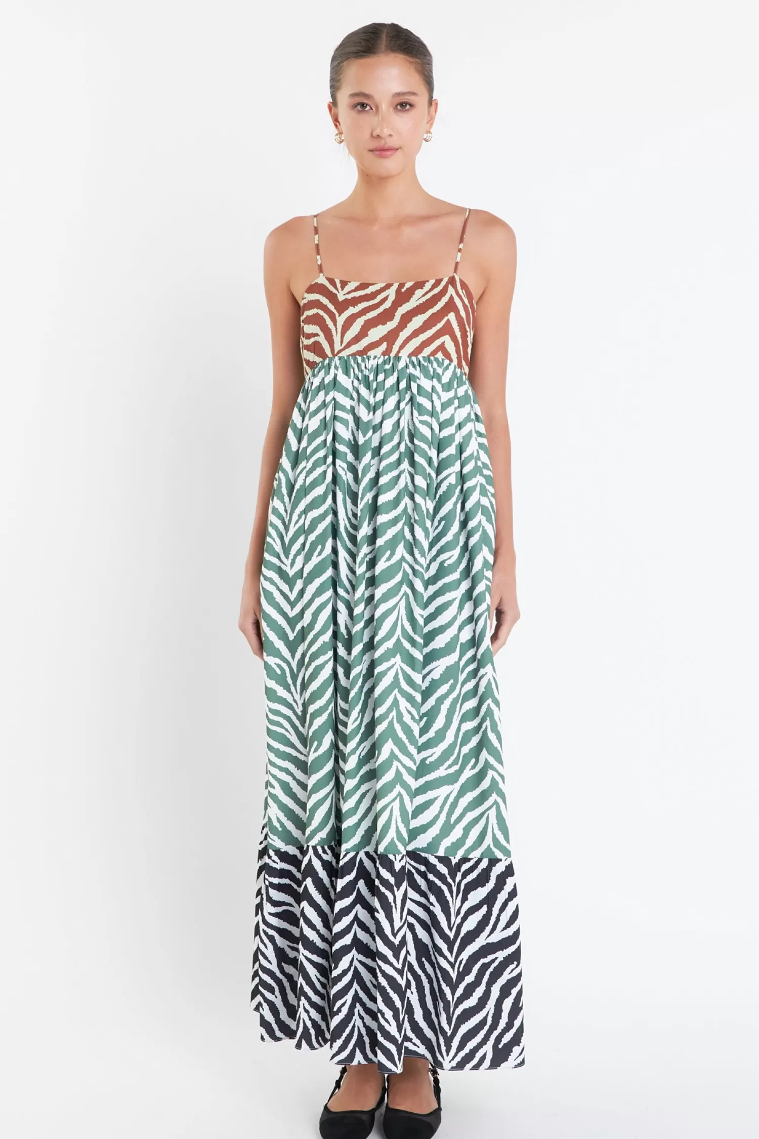 Hot Zebra Print Colorblocked Maxi Dress Maxi Dresses | Dresses