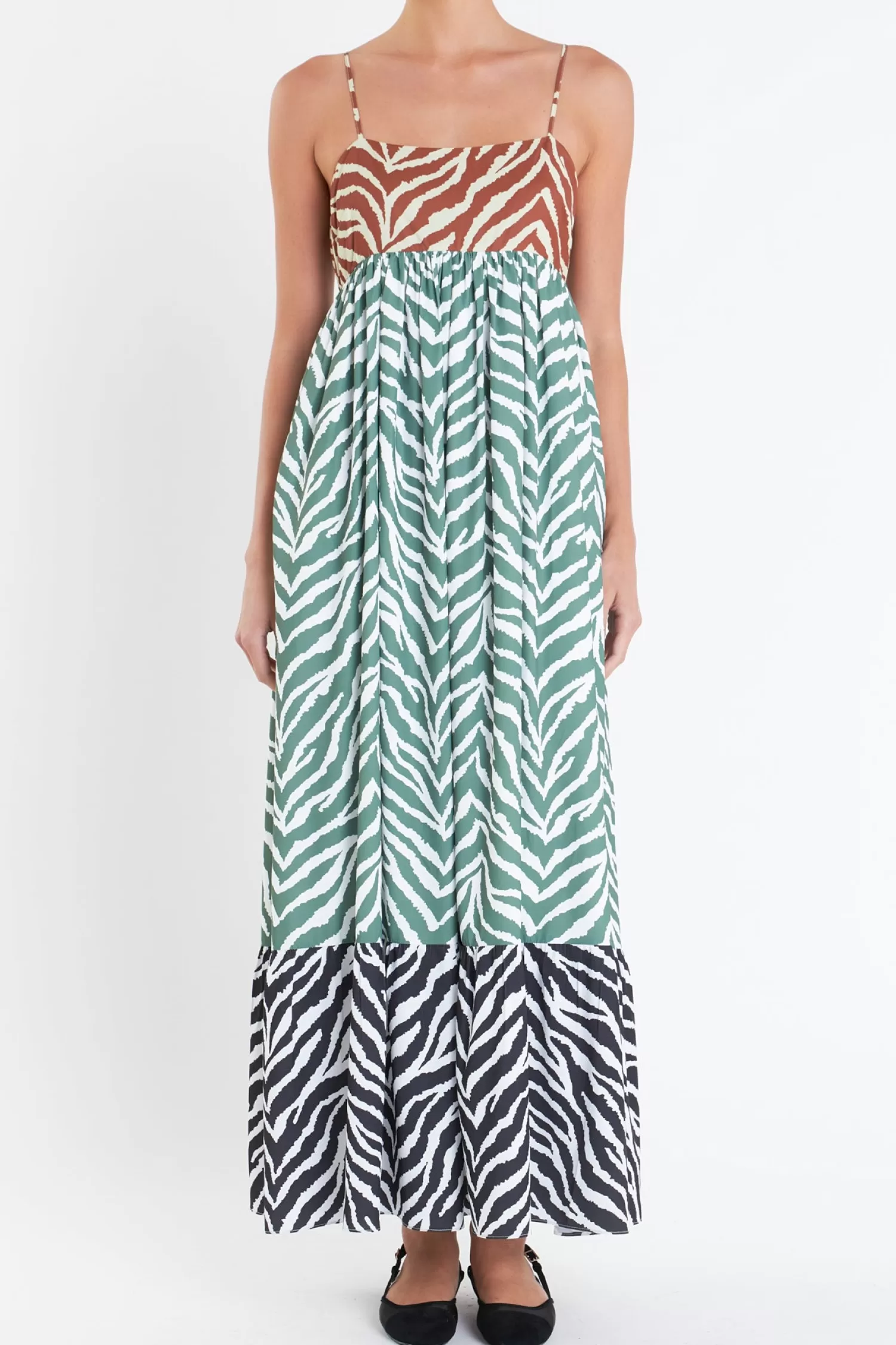 Hot Zebra Print Colorblocked Maxi Dress Maxi Dresses | Dresses